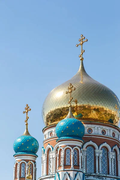 Omsk Russland Die Kathedrale Der Himmelfahrt Der Seligen Jungfrau Maria — Stockfoto