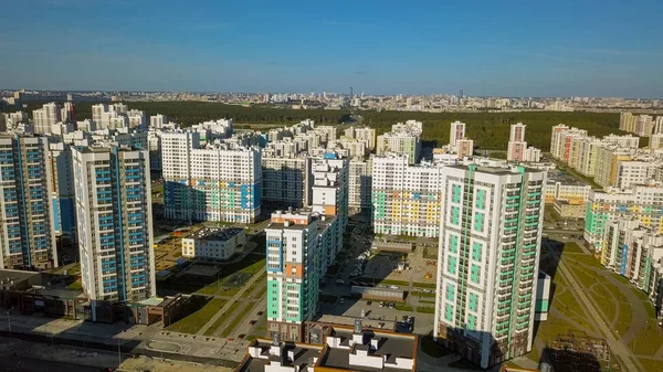 Neubauten Einem Neuen Gebiet Der Stadt Jekaterinburg Panoramablick Auf Die — Stockfoto