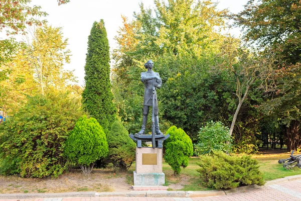 Rússia Kaliningrado Setembro 2018 Monumento Pedro Grande Imperador Russo Ilha — Fotografia de Stock