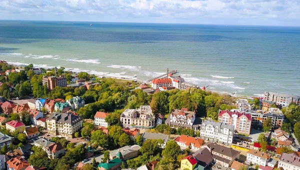 Rusia Zelenogradsk Vista Panorámica Del Mar Báltico Desde Drone —  Fotos de Stock