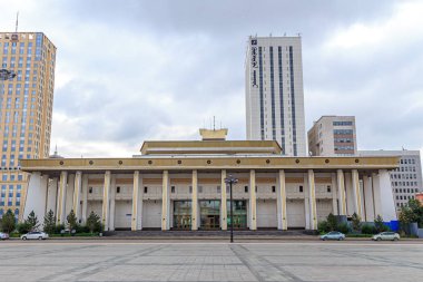 Moğolistan, Ulaanbaatar - 08 Ağustos 2018: Moğolca Tiyatro Müzesi