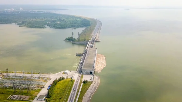 Novosibirsk Vattenkraftverk Ett Vattenkraftverk Vid Floden Stadsdelen Sovjetiska Den Staden — Stockfoto