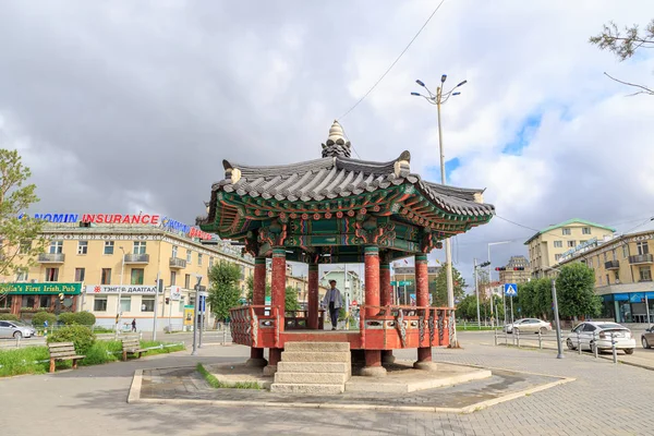 Moğolistan Ulaanbaatar Ağustos 2018 Seul Pavilion Şehrin Merkezi Bölümünde Yer — Stok fotoğraf