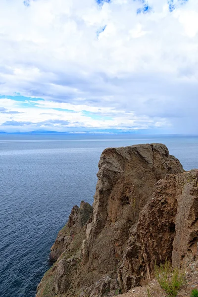 Norte Ilha Olkhon Cabo Haboy Ponto Mais Setentrional Ilha Lago — Fotografia de Stock