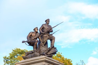 Rusya, Kaliningrad - 22 Eylül 2018: Rus İmparatorluk Ordusunun askerleri için anıt. 