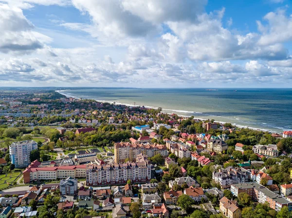 Ρωσία Zelenogradsk Πανοραμική Άποψη Της Βαλτικής Θάλασσας Αεροφωτογραφίες — Φωτογραφία Αρχείου