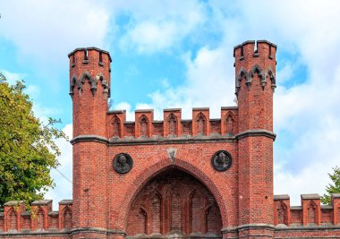 Rusya, Kaliningrad. Rosgarten Gate One Koenigsberg yedi korunmuş şehir kapıları