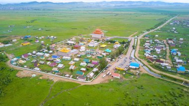 Ivolginsky datsan. Buryatia, Rusya'da bulunan Budist Tapınağı. 1945 yılında SSCB, üzerinden dron Budist ruhani merkezi olarak açıldı