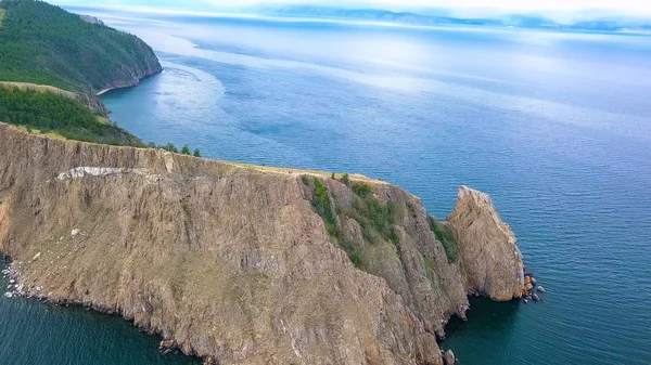 Mys Khoboy Capo Khoboy Russia Lago Baikal Isola Olkhon Punto — Foto Stock