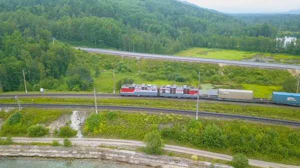 Russia Baikal Agosto 2018 Ferrovia Transiberiana Costa Del Lago Baikal — Foto Stock