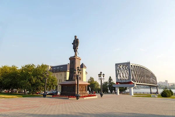 Rússia Novosibirsk Julho 2018 Monumento Alexandre Iii Instalado Parque Cidade — Fotografia de Stock