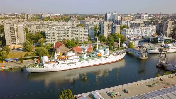 Rússia Kaliningrado Setembro 2018 Navio Pesquisa Científica Kosmonavt Viktor Patsayev — Fotografia de Stock