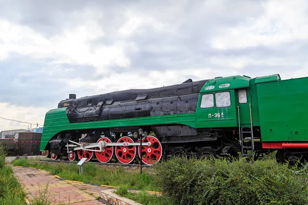 Mongolia Ulaanbaatar August 2018 Railway Museum Locomotive 36A Made Ussr — Stock Photo, Image