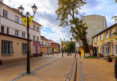Rusya, Zelenogradsk - 22 Eylül 2018: Yeni yaya cadde - Kurortny umudu