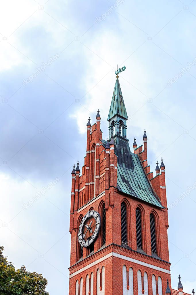 Russia, Kaliningrad: Kirche of the Holy Family. Built in 1907. Kaliningrad Regional Philharmonic.