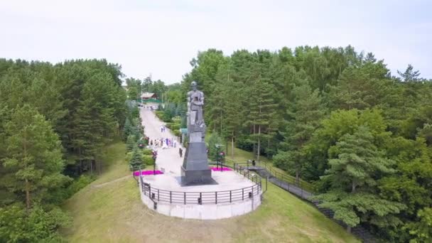 Russia Kemerovo July 21St 2018 Monumen Kenangan Bagi Penambang Kuzbass — Stok Video