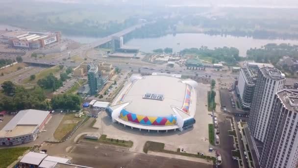 Ρωσία Κρασνογιάρσκ Ιουλίου 2018 Αθλητικές Εγκαταστάσεις Κρύσταλλο Αρένα Πάγου Κρυστάλλινο — Αρχείο Βίντεο