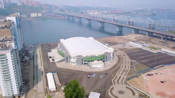 Russia Krasnoyarsk July 23Rd 2018 Platinum Arena Ice Arena Venue — Stock Video