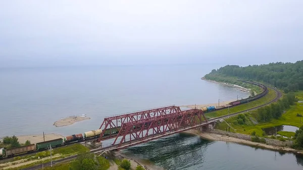 Ρωσία Baikal Αυγούστου 2018 Trans Siberian Railway Στην Ακτή Της — Φωτογραφία Αρχείου