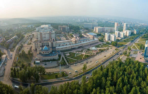 Rusko Krasnojarsk Července 2018 Sibiřský Federální Univerzita Multifunkční Komplex Dron — Stock fotografie