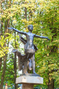 Rusya, Kaliningrad - 20 Eylül 2018: Park Heykel Kant ada üzerinde. 