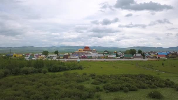 Ivolginsky Datsan Buddhistický Chrám Nachází Buryatii Rusko Byl Otevřen Roce — Stock video