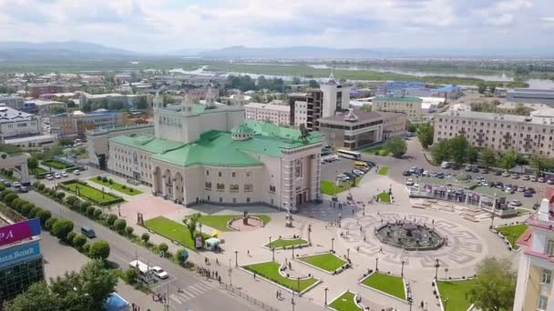 Rusya Ulan Ude Ağustos 2018 Buryat Devlet Akademik Opera Bale — Stok video