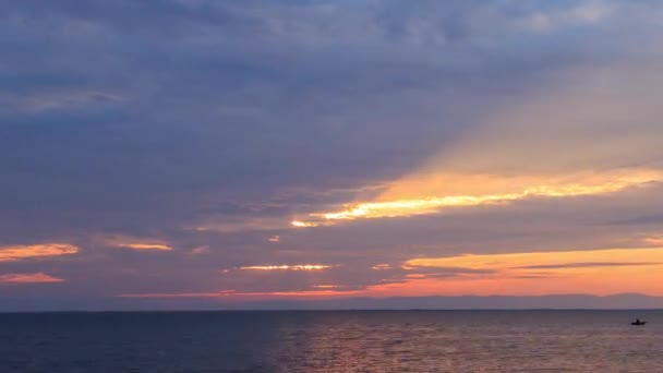 Posolskiy バイカル湖 ロシア連邦 ブリヤートに沈む夕日 時間の経過 ビデオ — ストック動画