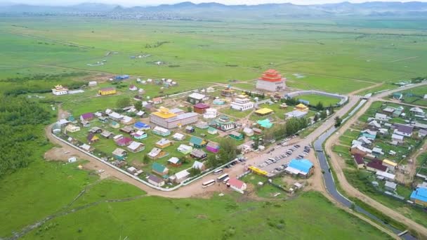 Ivolginsky Datsan Buddhistický Chrám Nachází Buryatii Rusko Byl Otevřen Roce — Stock video