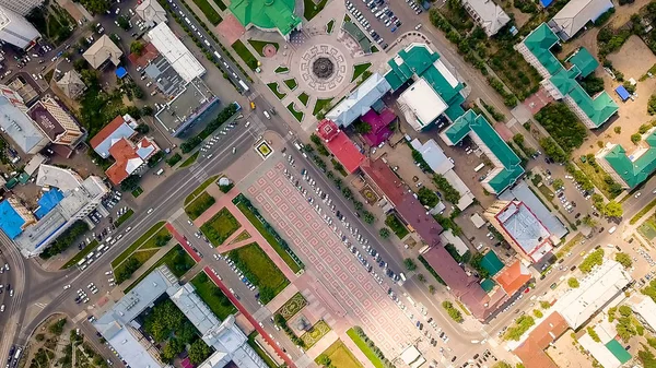 Rusia Ulan Ude Plaza Del Teatro Lleva Nombre Lhasaran Linhovoin — Foto de Stock