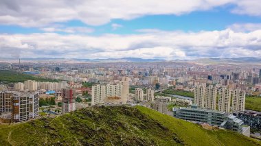 Ulan Batur, Moğolistan. Sovyetler Memorial'a Zaisan Tolgoi asker. Kızıl Ordu s destek Moğol insanlar s devrim, üzerinden dron onuruna karmaşık 