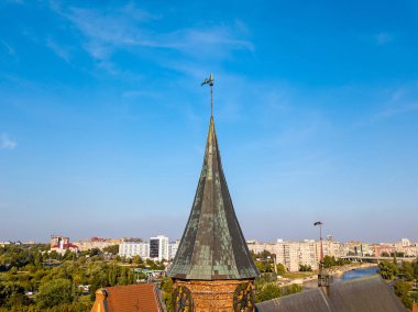 Havadan görünümü Kal Kaliningrad şehir merkezi parçası