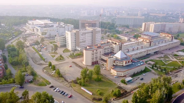 Rusya, Krasnoyarsk - 23 Temmuz 2018: Sibirya Federal Üniversitesi Dron üzerinden çok fonksiyonlu kompleks 