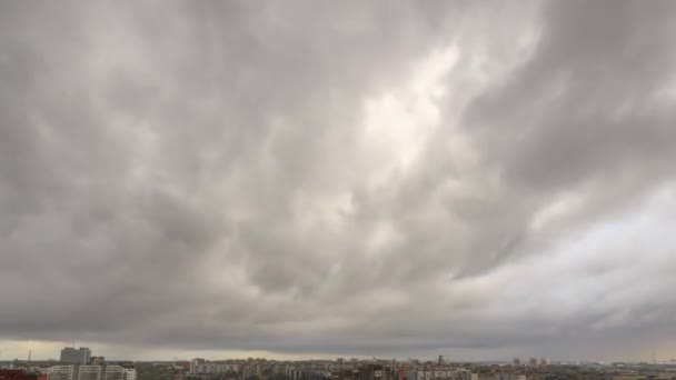 Rain City Central Part City Kaliningrad Russia Time Lapse Video — Stock Video