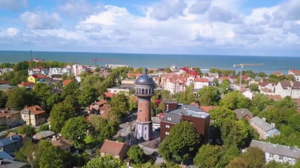 Rosja Zelenogradsk Września 2018 Wieża Wodna Krantz Miejska Wieża Wodna — Wideo stockowe
