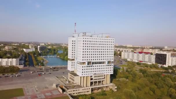 Oroszország Kalinyingrád Szeptember 2018 Központi Része Város Kalinyingrád Befejezetlen Épület — Stock videók