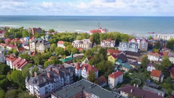 Rusko Zelenogradsk Panoramatický Výhled Baltské Moře Video Ultrahd — Stock video