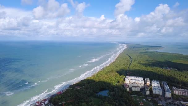 Russland Zelenogradsk Kurische Nehrung Kurshskaya Kosa Ostsee Kurische Bucht Kurshskay — Stockvideo