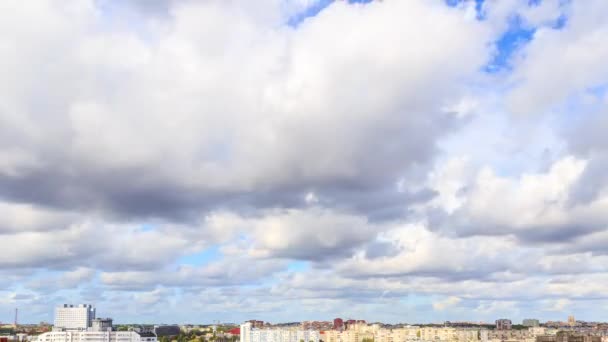 Nuvens Rápidas Parte Central Cidade Kaliningrado Kaliningrado Rússia Time Lapse — Vídeo de Stock