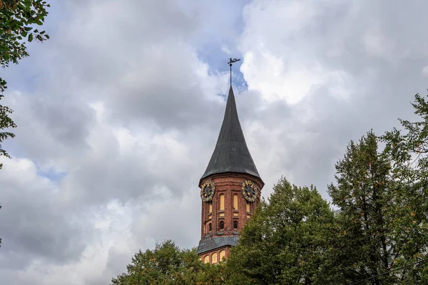 Ρωσία, το Καλίνινγκραντ. Ο Καθεδρικός Ναός Kalinidgrad σε βροχερές καιρικές συνθήκες — Φωτογραφία Αρχείου