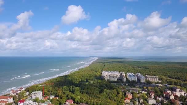 Rusia Zelenogradsk Curonian Spit Kurshskaya Kosa Mar Báltico Curonian Bay — Vídeos de Stock