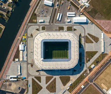 Rusya, Kaliningrad - 20 Eylül 2018: T havadan görünümden