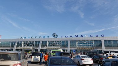 Novosibirsk, Rusya - 17 Ağustos 2018: Tolmachevo uluslararası 
