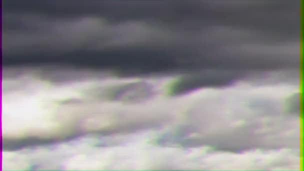 Efecto Fallo Técnico Las Nubes Precipitan Rápidamente Cielo Time Lapse — Vídeo de stock