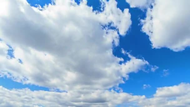 Glitch Effect Wolken Het Vroege Voorjaar Time Lapse Video — Stockvideo