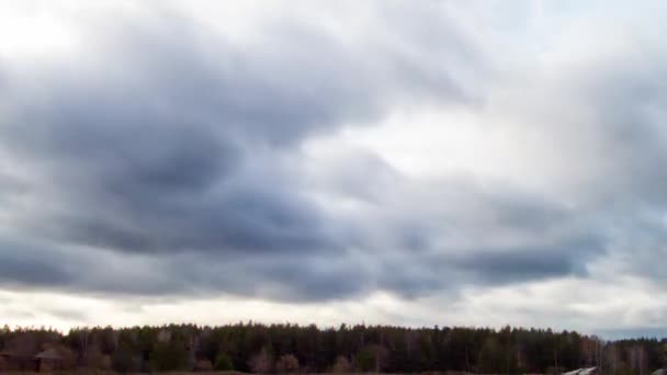 Aksaklık Etkisi Bulutlar Hızla Gökyüzüne Acele Zaman Atlamalı Video Ultrahd — Stok video