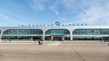 Novosibirsk, Rusya - 17 Ağustos 2018: Tolmachevo uluslararası 