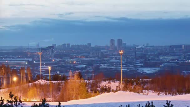 Aksaklık Etkisi Sunset Şehri Ekaterinburg Zaman Atlamalı Video Ultrahd — Stok video