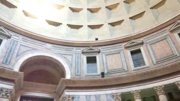 Effet Scintillant Panthéon Intérieur Rome Italie Vidéo — Video