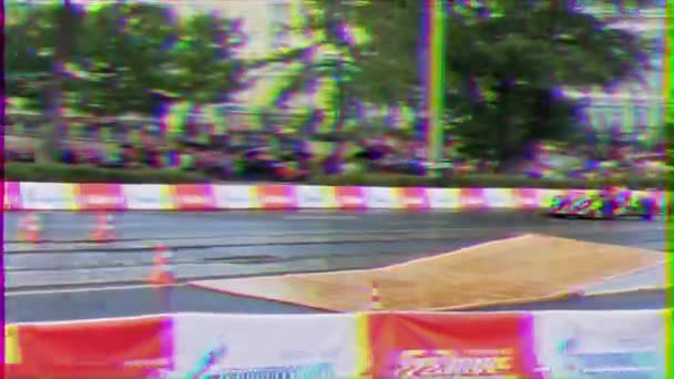 Ekaterinburg Rusland Juli 2014 Drive Show Racer Rijdt Een Quad — Stockvideo